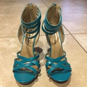 Turquoise heels